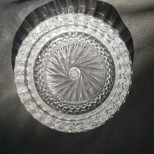 Vintage Lead Crystal Pinwheel Ashtray